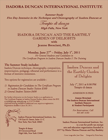 Isadora Duncan and the Earthly Garden of Delights