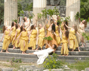 Isadora Duncan International Institute Dancers in Delphi, Greece