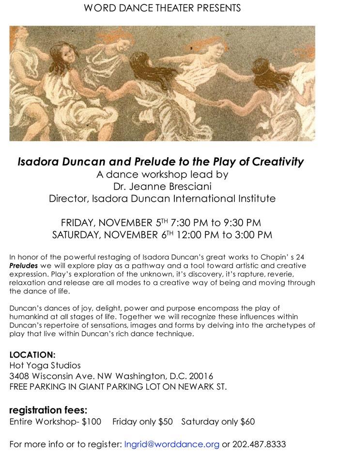 Isadora Duncan and Prelude to the Play of Creativity